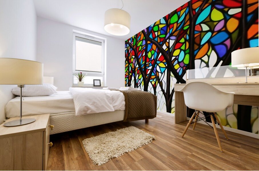 Forest Stain Glass Mural print