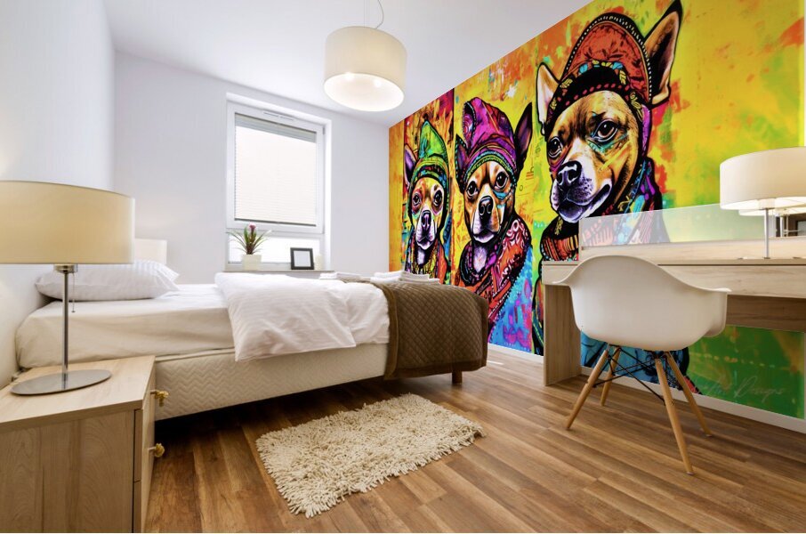 Mexican Chihuahuas Mural print