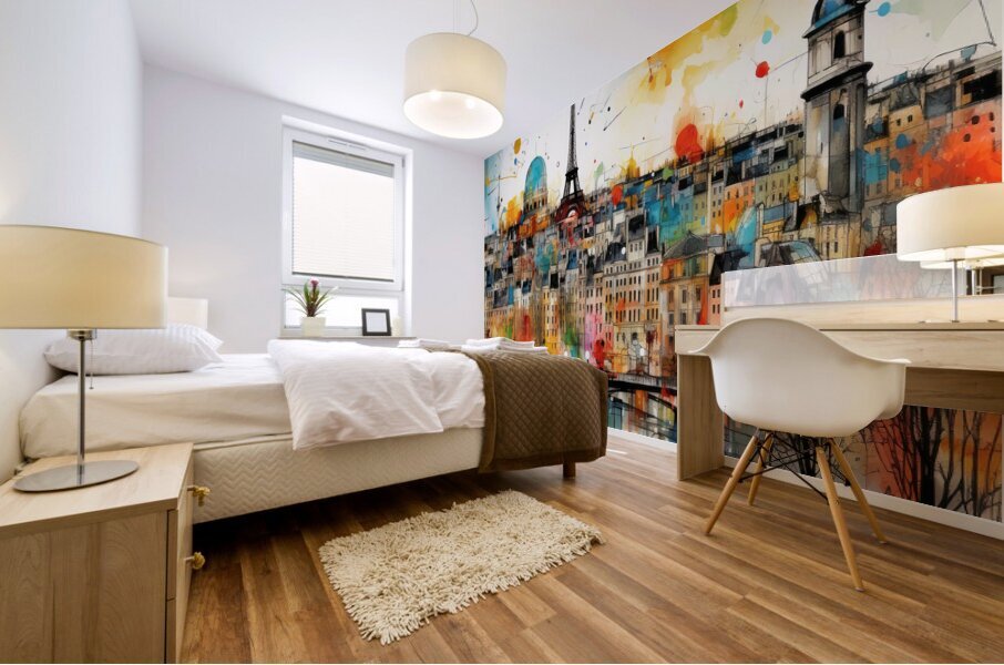 Cityscape Of Paris Mural print