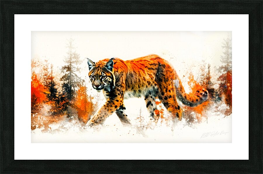Wild Cat Picture Frame print