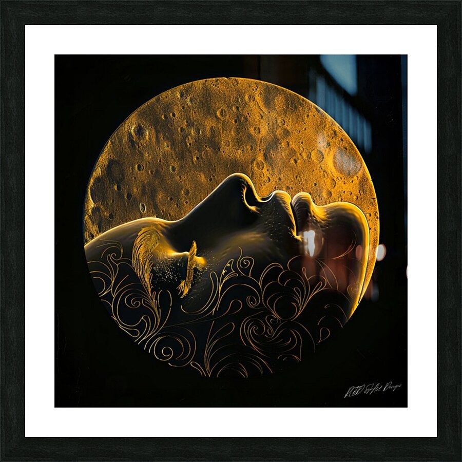 Lunar Phases Picture Frame print