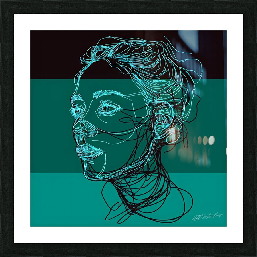 Tri Color Profile Picture Frame print