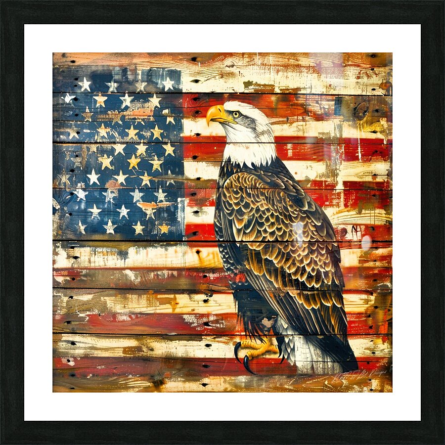 USA Symbol - American Eagle Picture Frame print