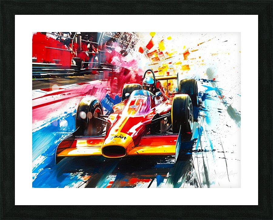 Auto Racing 3D Picture Frame print
