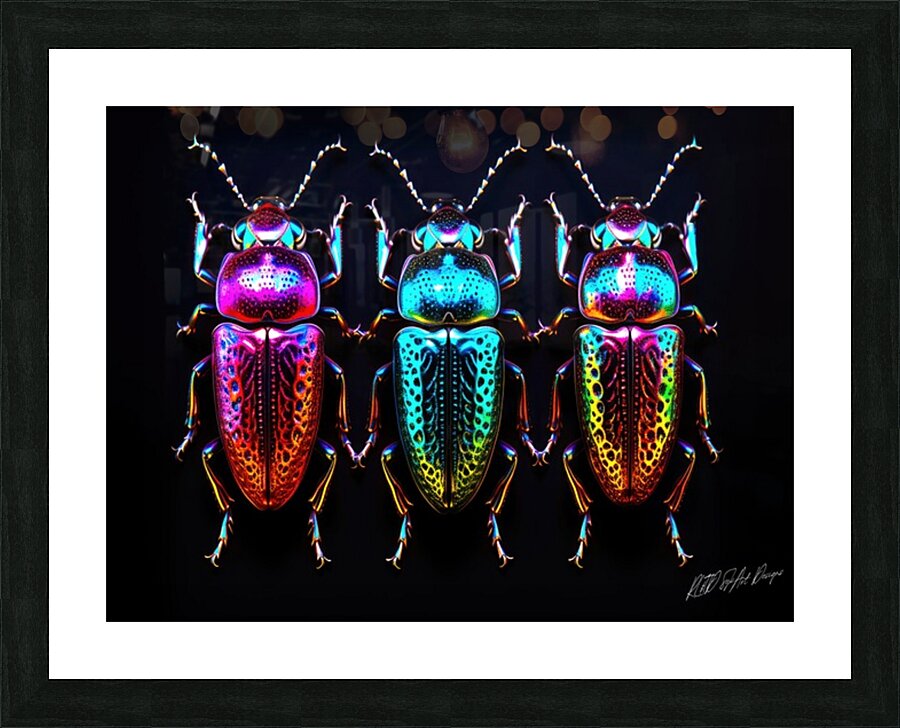 Scarab Blue Picture Frame print