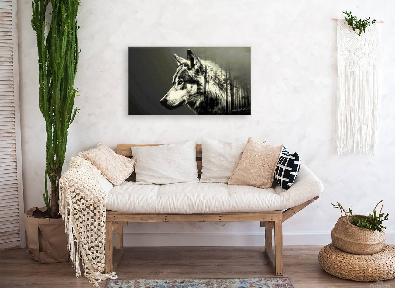 Wolf Silhouette  Reproduction