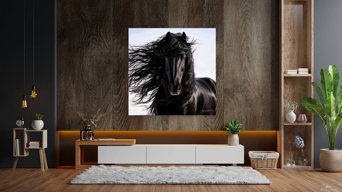Friesian Black Horse - Mane Attraction Reproduction