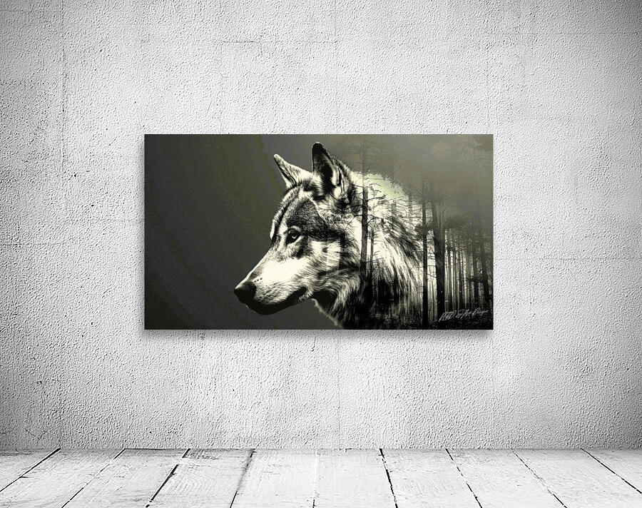 Wolf Silhouette  Wall Preview