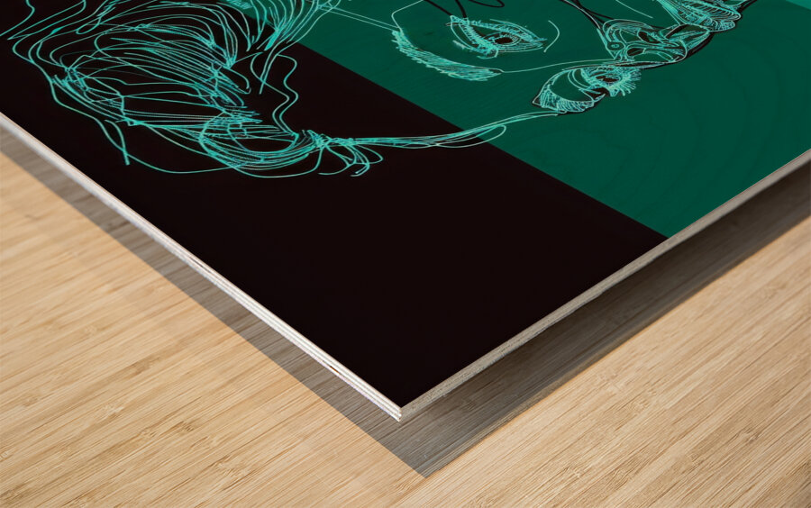 Tri Color Profile Wood print