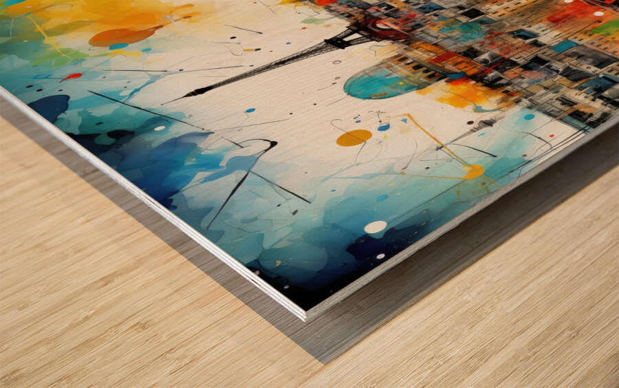 Cityscape Of Paris Wood print