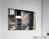 Snow in Pipe Acrylic Print