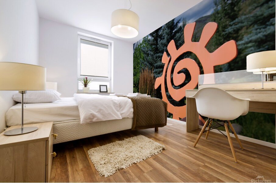 Flower Sculpture Mural print