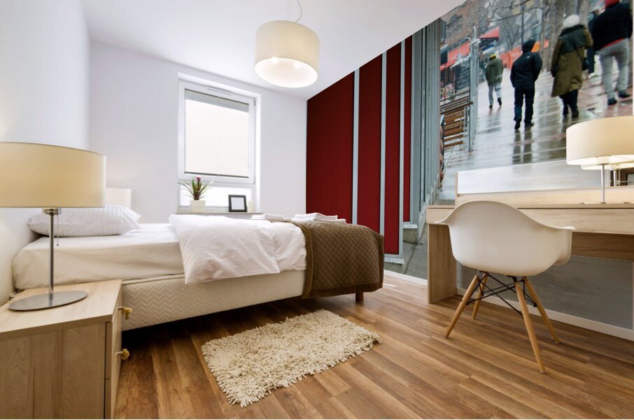 Repeating Red Mural print
