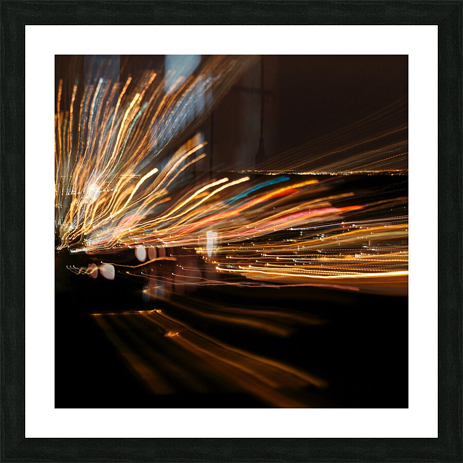 Road Lights at Night Picture Frame print