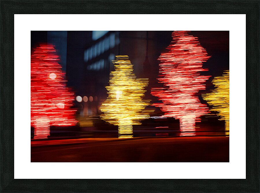 Christmas Tree Blur Picture Frame print