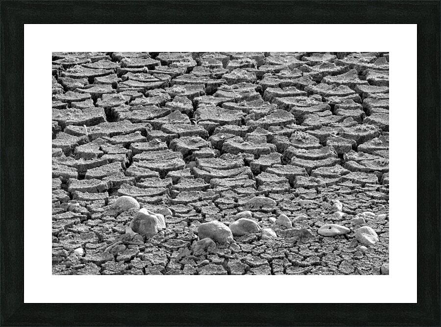 Cracked Earth Picture Frame print
