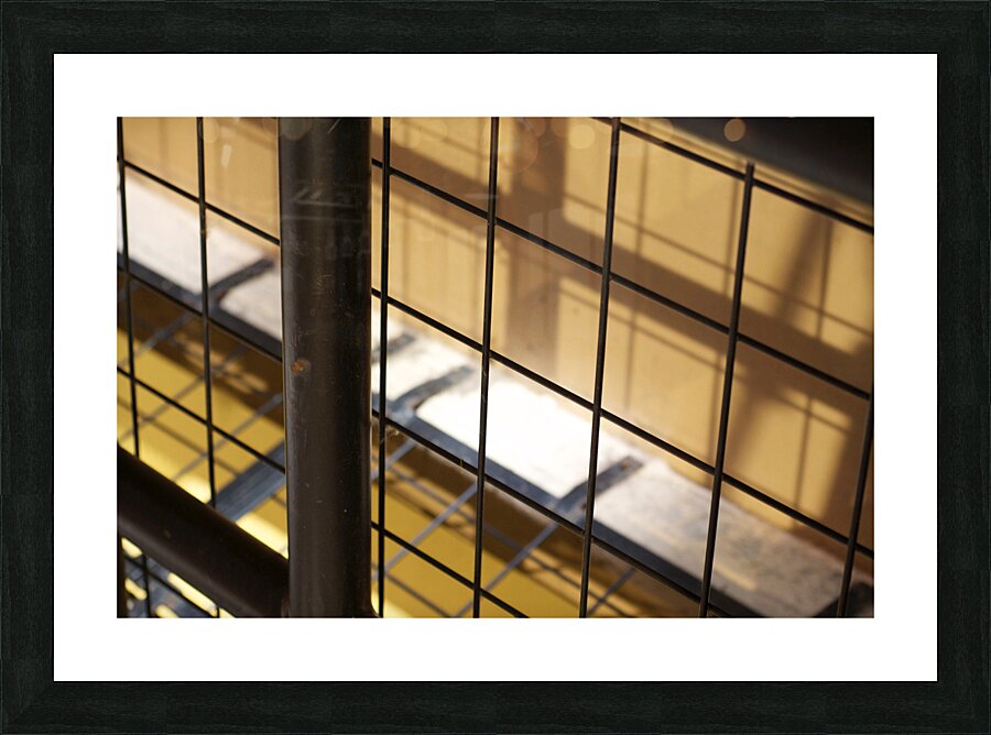 Fence Shadows Picture Frame print