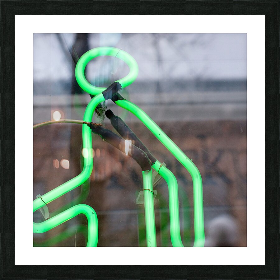 Neon Guy Picture Frame print