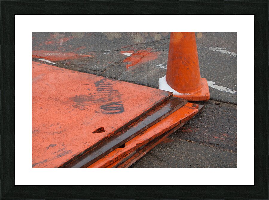 Road Construction Picture Frame print