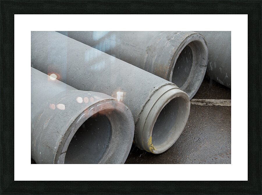 Concrete Pipes Picture Frame print