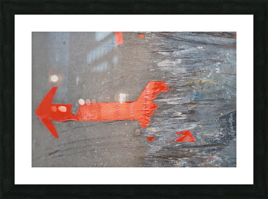 Scraped Arrow Picture Frame print