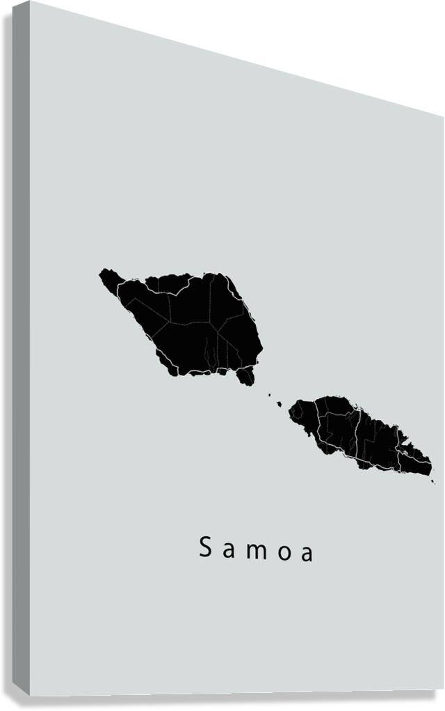 Samoa Island Map black