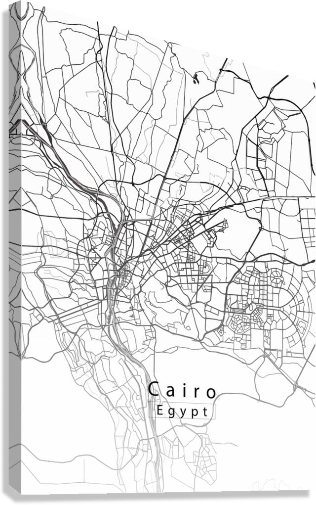 Cairo Egypt City Map white