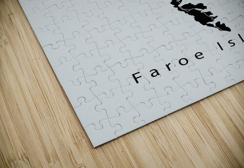 Faroe Island Map black Mapique puzzle