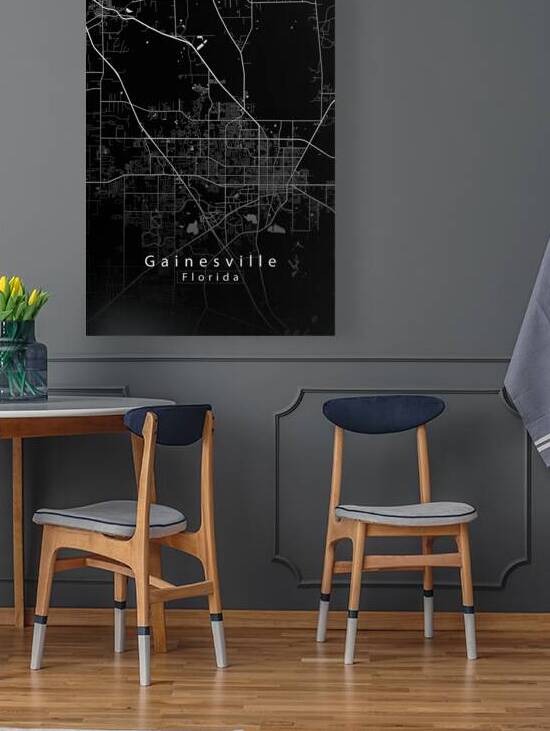 Gainesville Florida City Map black by Mapique