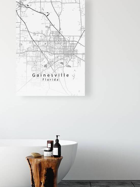 Gainesville Florida City Map white by Mapique