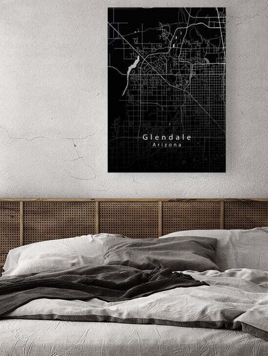 Glendale Arizona City Map black by Mapique