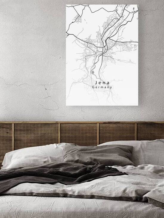 Jena Germany City Map white by Mapique