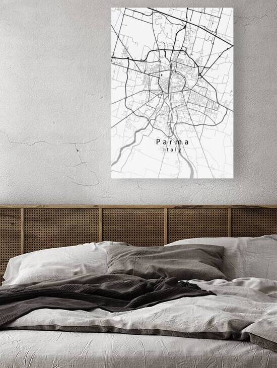 Parma Italy City Map white by Mapique
