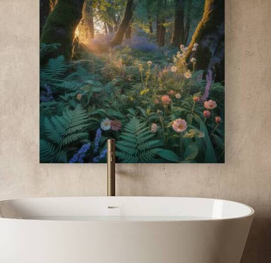 A mural depicting the tranquility of the golden forest by HAMMANA AHMED