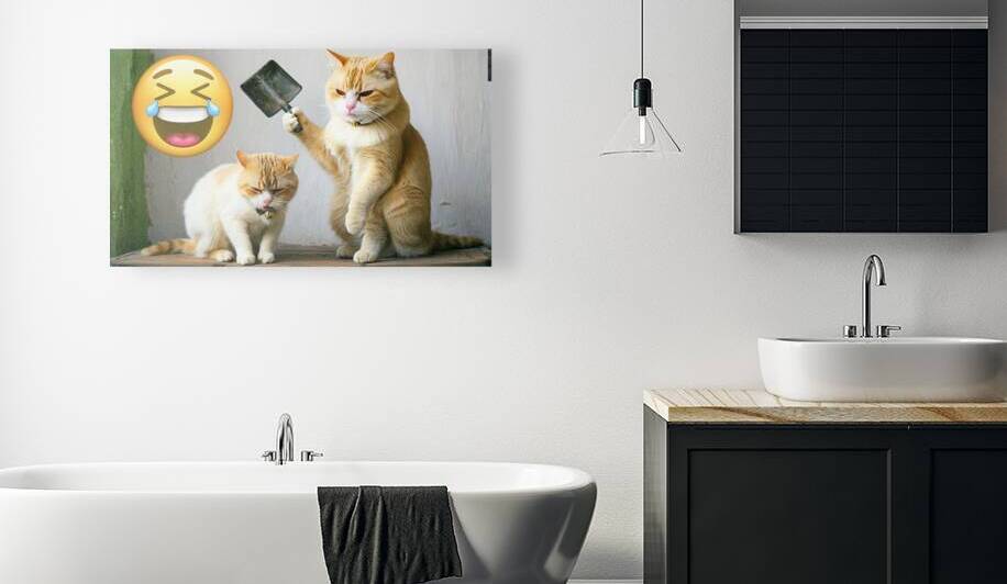 Two Cats Engaged in Humorous Interaction with Sho by Welcome Queens and Princess