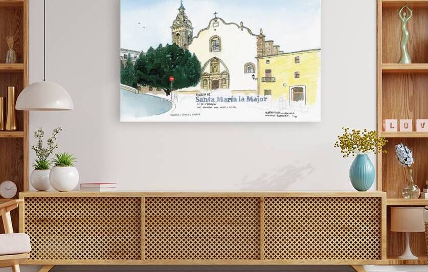 lamina dibujo Santa Maria la major oliva valencia by Welcome Queens and Princess