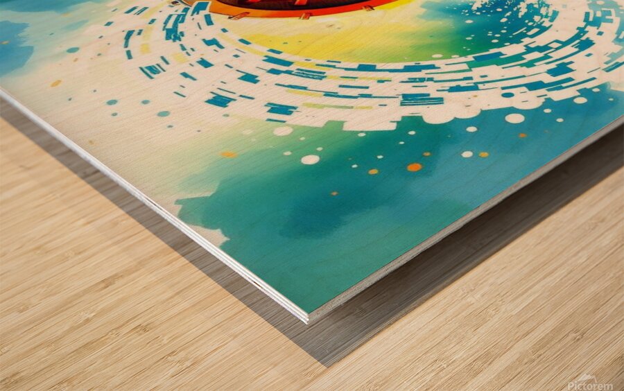  9 Wood print