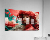 minimalism close up portrait pinup woman Acrylic Print