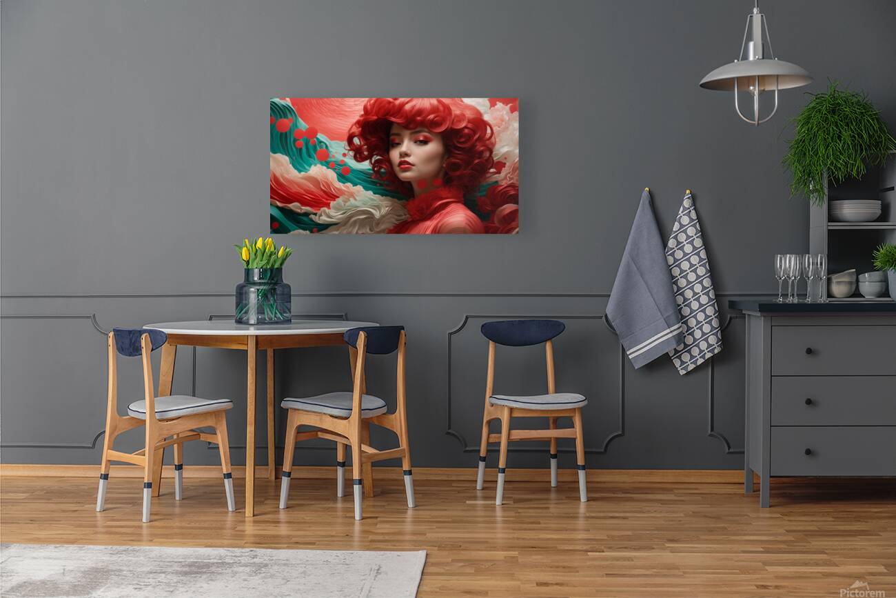 minimalism close up portrait pinup woman Reproduction