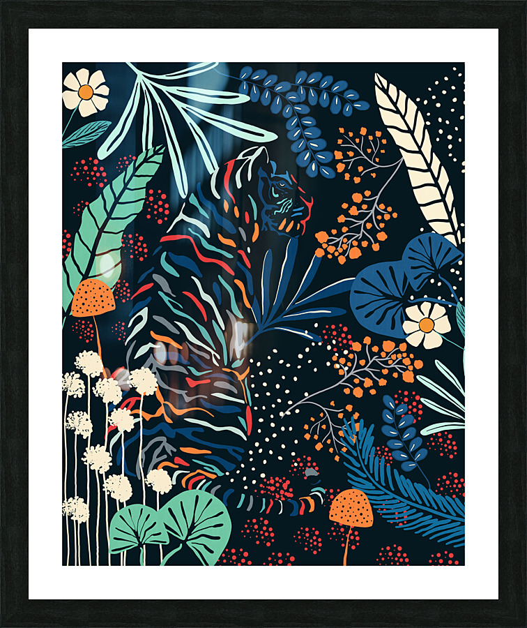 Electric Tiger Picture Frame print