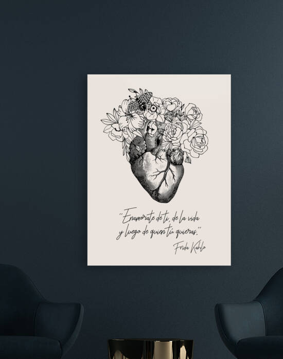 Floral Heart Drawing by Cats And Dotz