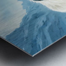 An illustration of an arctic fox with white fur  Metal print