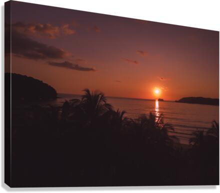 Carrillo Sunset With Palms Canvas Print