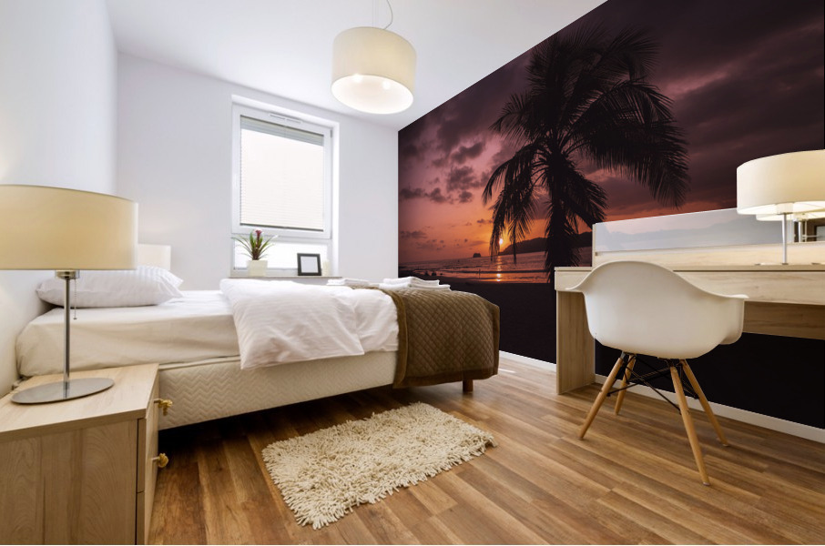 Palm Sunset Mural print