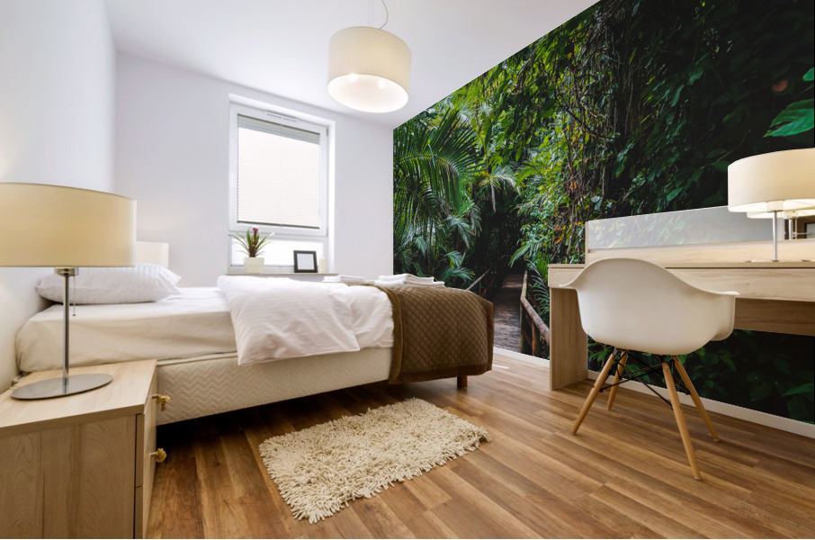 Path Through Jungle Portrait Mural print