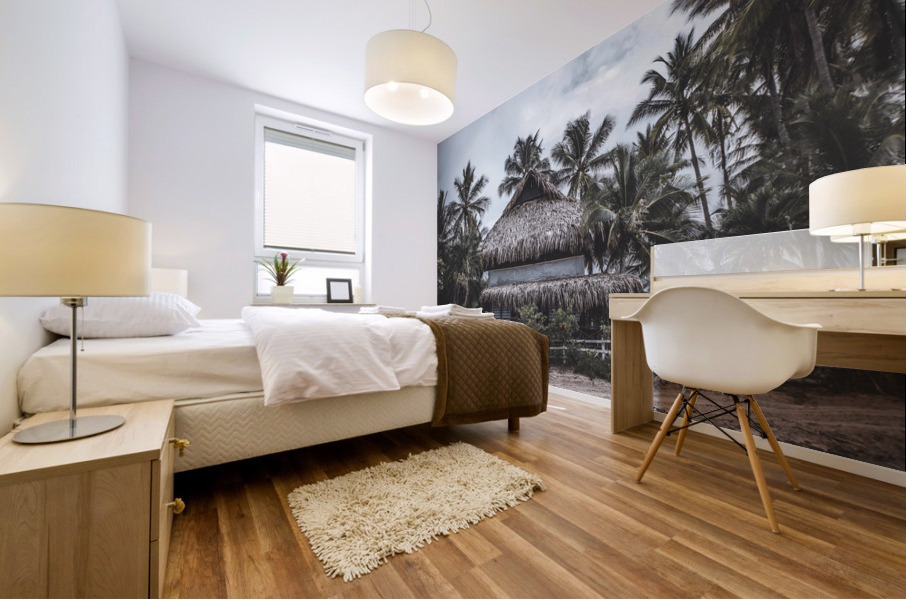 Beach Hut Mural print