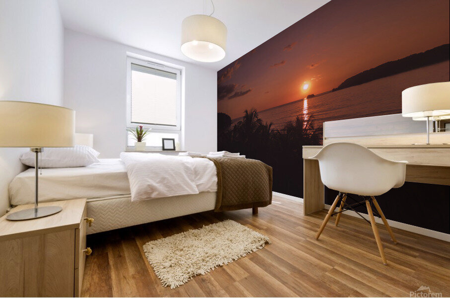 Carrillo Sunset With Palms Mural print