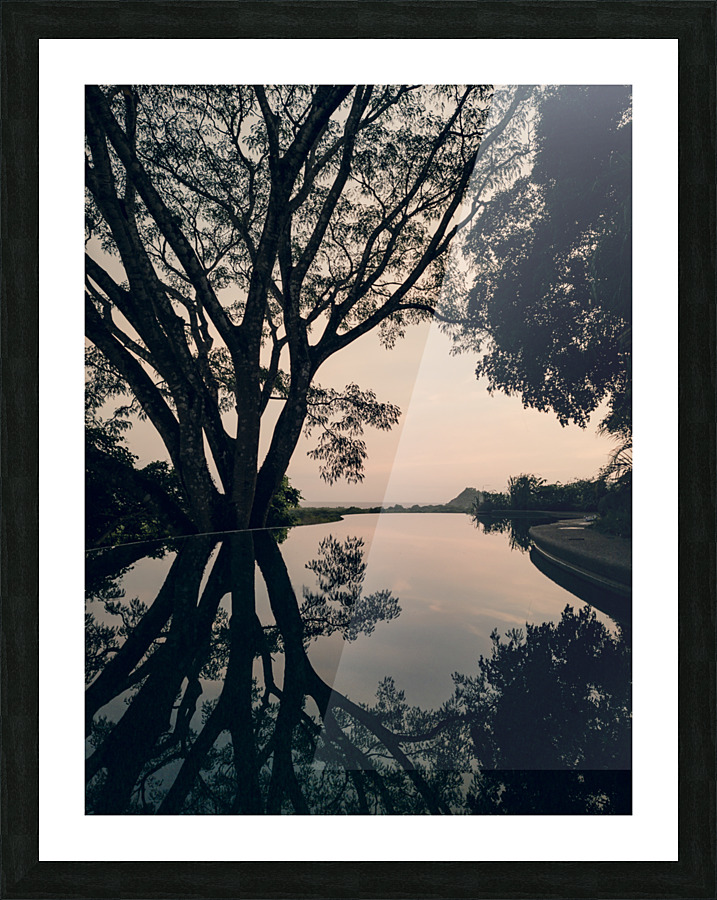 Infinity Pool Sunset Picture Frame print