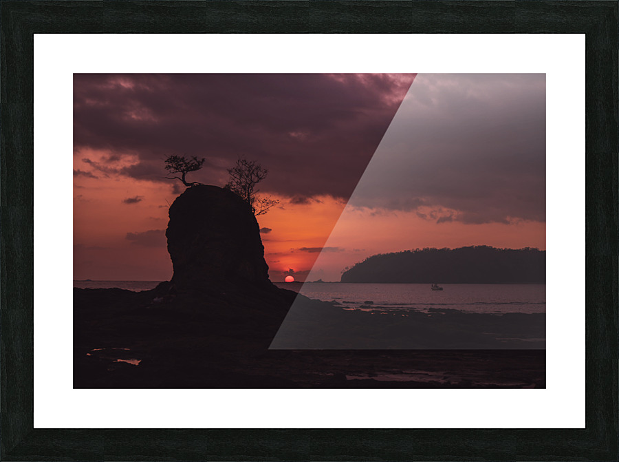 Sunset With Rock Picture Frame print