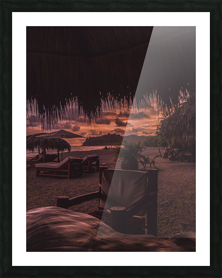 Sunset Playa Samara Picture Frame print